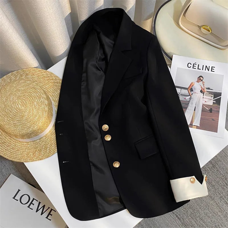 Women's Blazer Coat Spring Autumn Korean Version Leisure Ladies Suit Jacket Design Sense Korean Version Female Suit Top