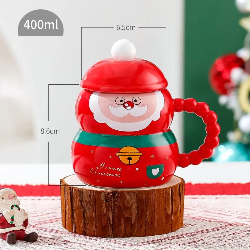 Santa Claus Snowman Cup Christmas Gift Children's Breakfast Mug Couple Girlfriend Friend Office Coffee Cups Drinkware