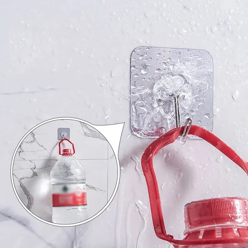 1-20pcs Hooks Transparent Strong Self Adhesive Door Wall Hangers Hooks Suction Heavy Load Rack Cup Sucker For Kitchen Bathroom