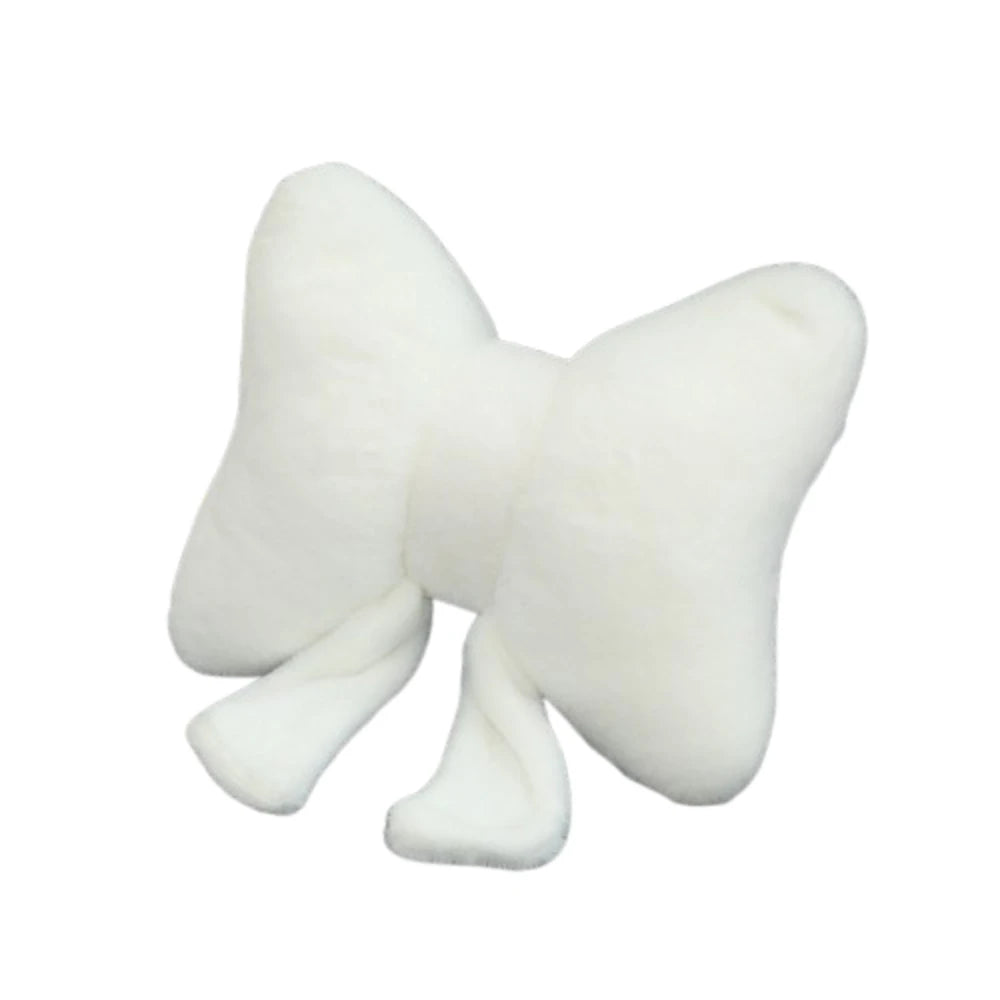 Neck Rest Pillow Plush Bow Pillow Cute Waist Support Bow Throw Pillows Soft Solid Color Bowknot Waist Pillows Seat Ornaments
