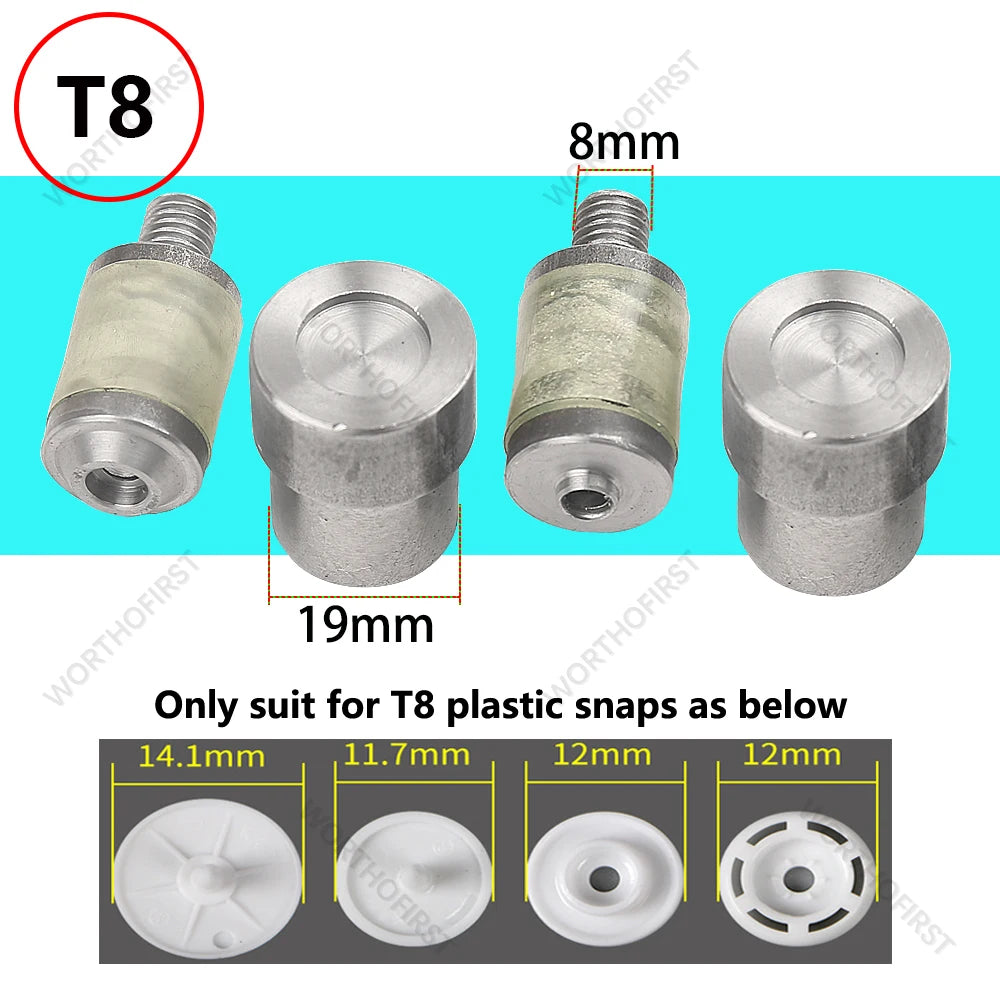 Metal Dies for Snap Buttons Hand Punch Press Machine Mold for Leathercraft Clothing Bags Sewing Accessories