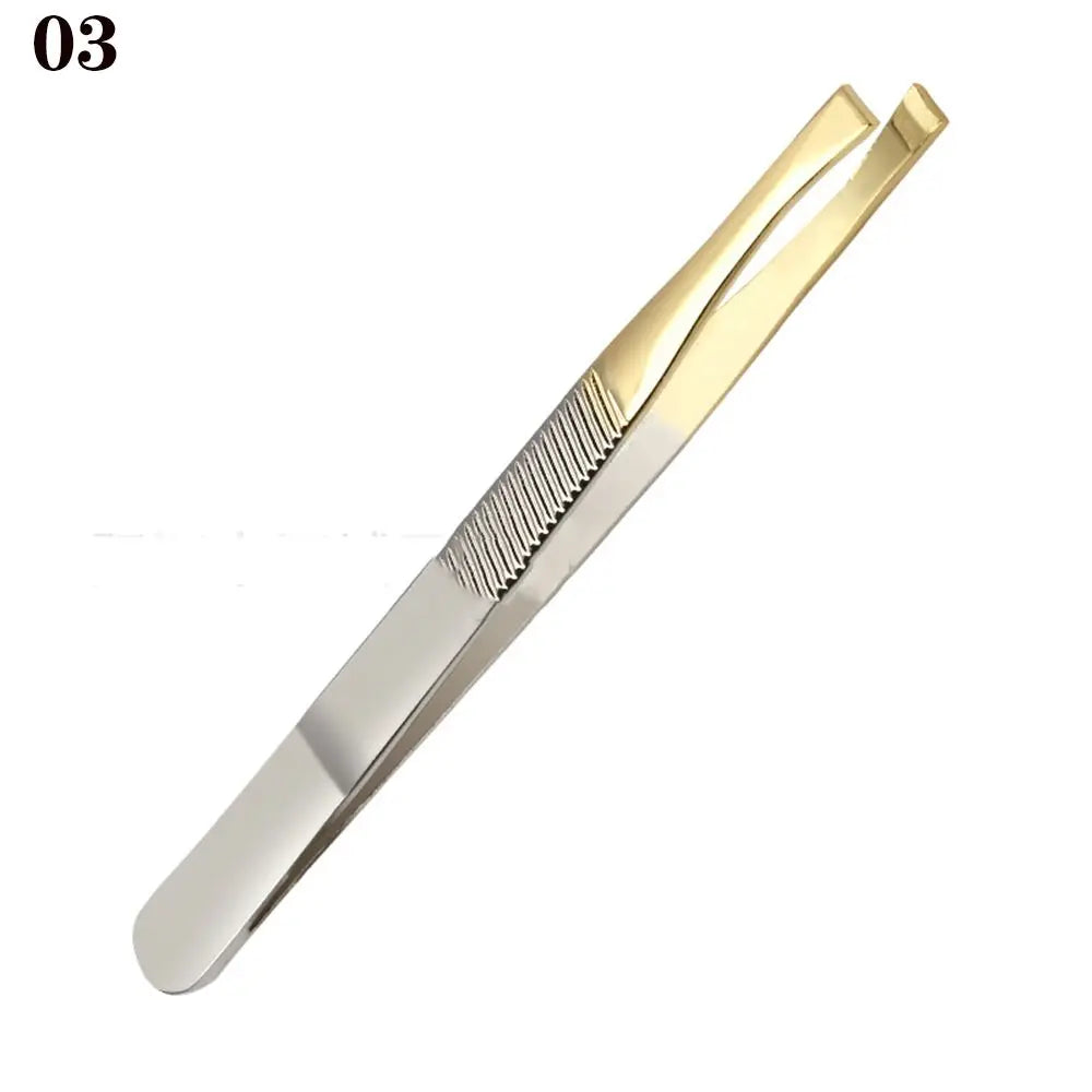 Multipurpose Stainless Steel Eyebrow Tweezer for Facial Hair Ingrown Hair Removal For Plucking Eyebrows Repair Clip Beards Tool