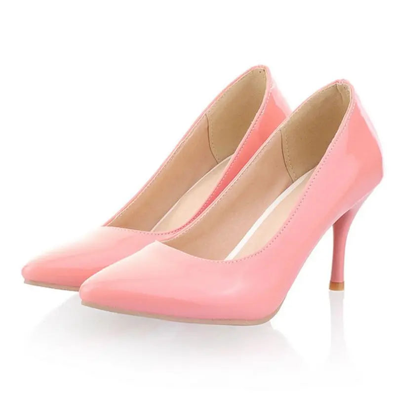 Plus Big Size 34-47 Shoes Woman 2017 New Arrival Wedding Ladies High Heel Fashion Sweet Dress Pointed Toe Women Pumps A-3