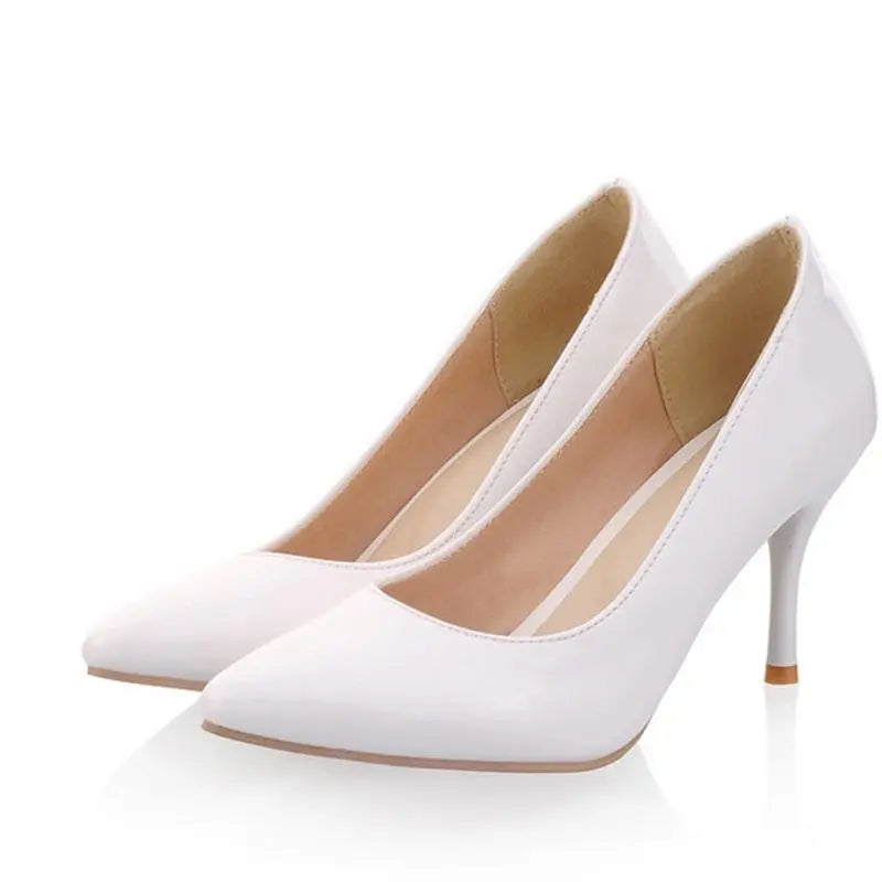 Plus Big Size 34-47 Shoes Woman 2017 New Arrival Wedding Ladies High Heel Fashion Sweet Dress Pointed Toe Women Pumps A-3