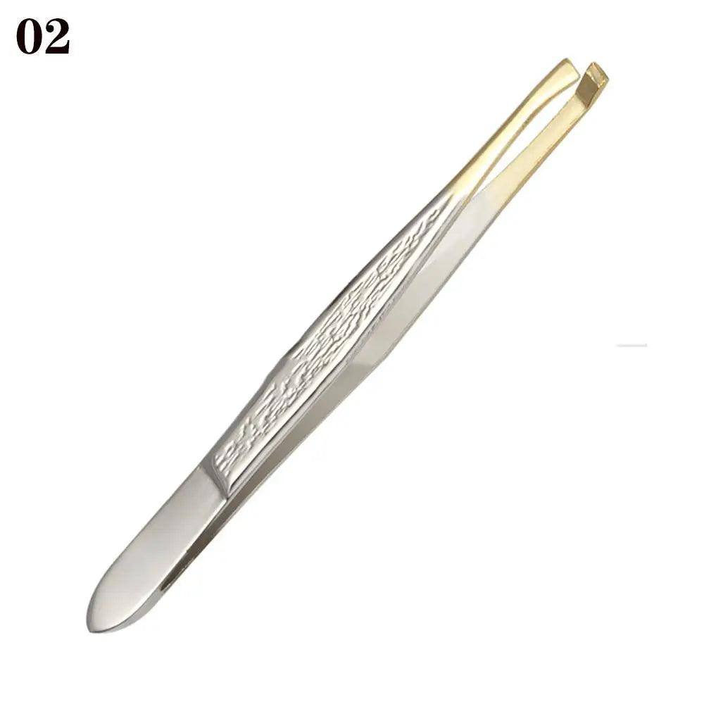 Multipurpose Stainless Steel Eyebrow Tweezer for Facial Hair Ingrown Hair Removal For Plucking Eyebrows Repair Clip Beards Tool