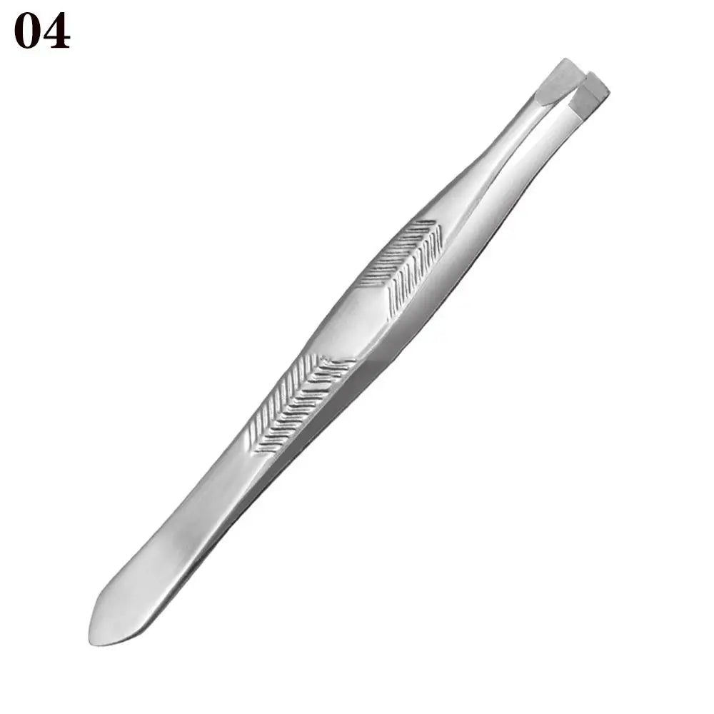 Multipurpose Stainless Steel Eyebrow Tweezer for Facial Hair Ingrown Hair Removal For Plucking Eyebrows Repair Clip Beards Tool