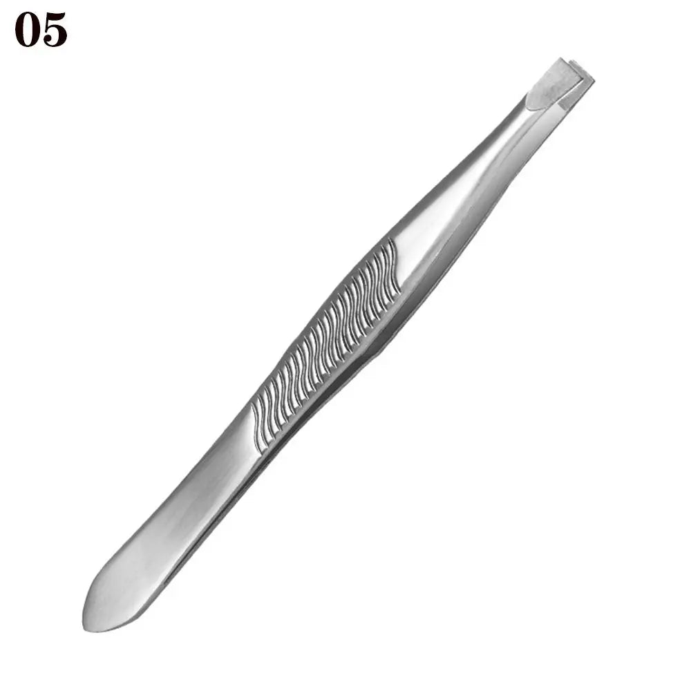 Multipurpose Stainless Steel Eyebrow Tweezer for Facial Hair Ingrown Hair Removal For Plucking Eyebrows Repair Clip Beards Tool