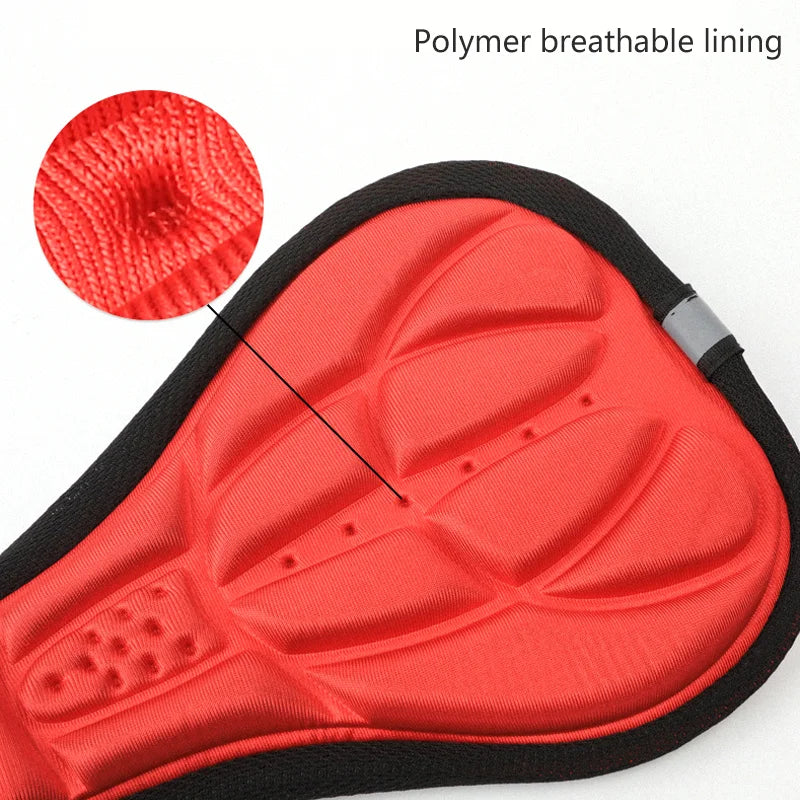 Mountain Bike 3D Saddle Cover Thick Breathable Super Soft Bicycle Seat Cushion Silicone Sponge Gel Bike Seat Bicycle Accessories