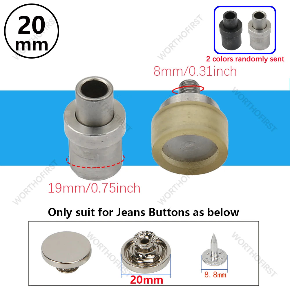 Metal Dies for Snap Buttons Hand Punch Press Machine Mold for Leathercraft Clothing Bags Sewing Accessories