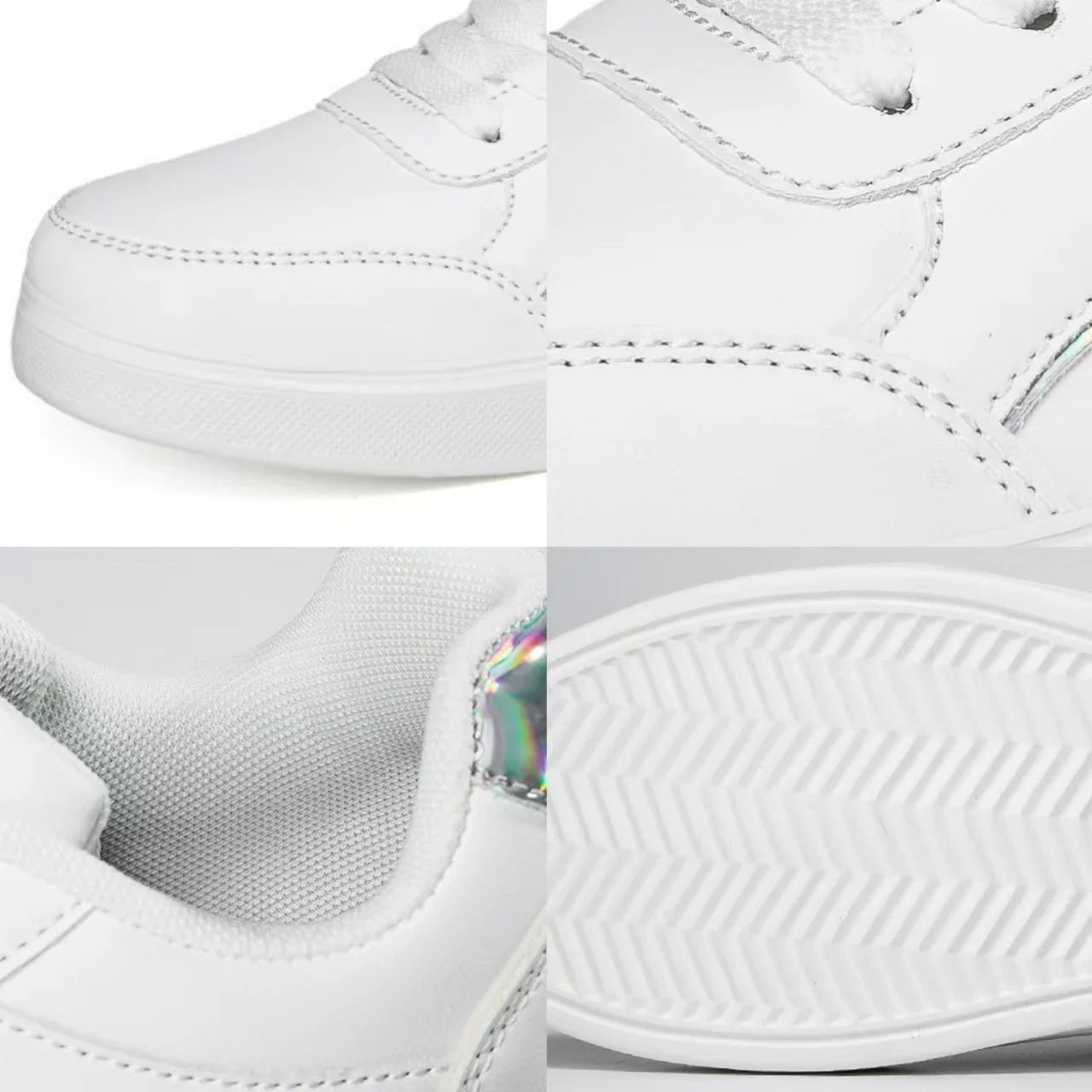 Hot Sell Women's Shoes Lightweight Casual Shoes Fashion Walking Shoes White Lace-up Sneakers Plus Size Platform Vulcanized Shoe