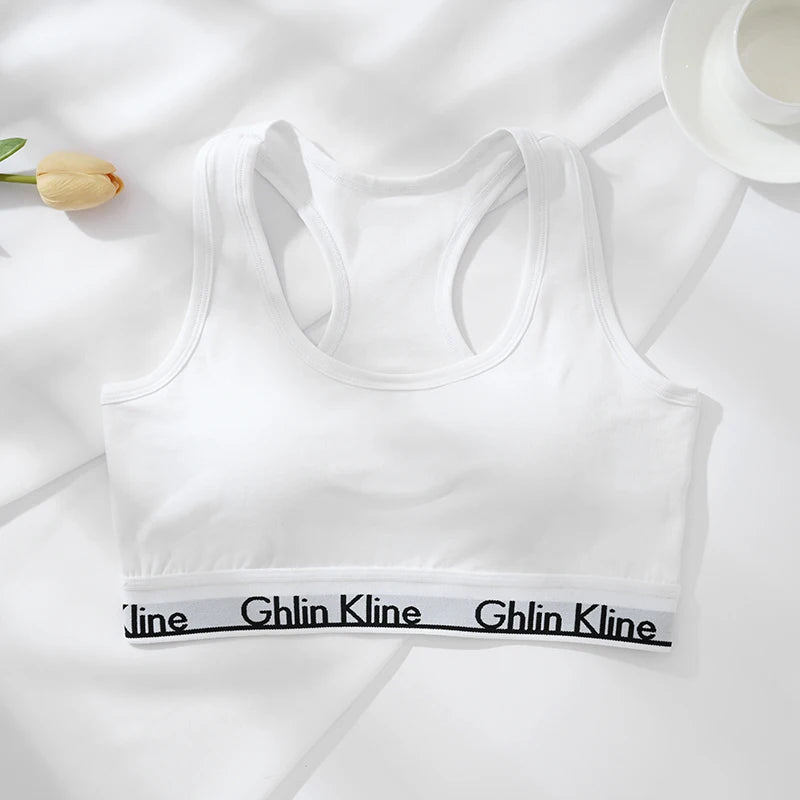 Fashion Sports Bra Panty Set Body Shaped Sponge Pad Vest with Underwear