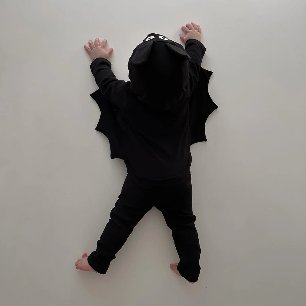 2025 Halloween Baby Onesie Toddler Bat Sleeve Rompers Infant Unisex Cotton Outfit for Halloween Party Baby Halloween Clothes