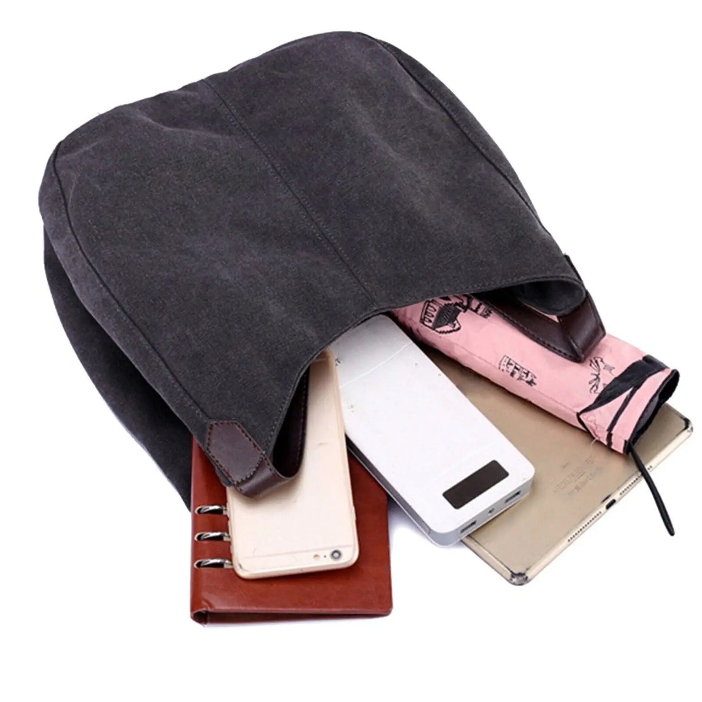 2023 New Large Capacity Multi-pocket Handbag Messenger Bag Simple Shopping Bag Reusable Canvas Bag Casual Daily Use Tote Bag