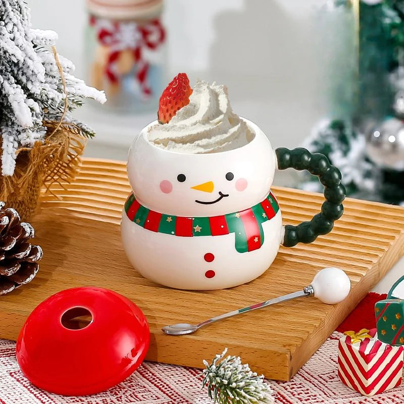 Santa Claus Snowman Cup Christmas Gift Children's Breakfast Mug Couple Girlfriend Friend Office Coffee Cups Drinkware