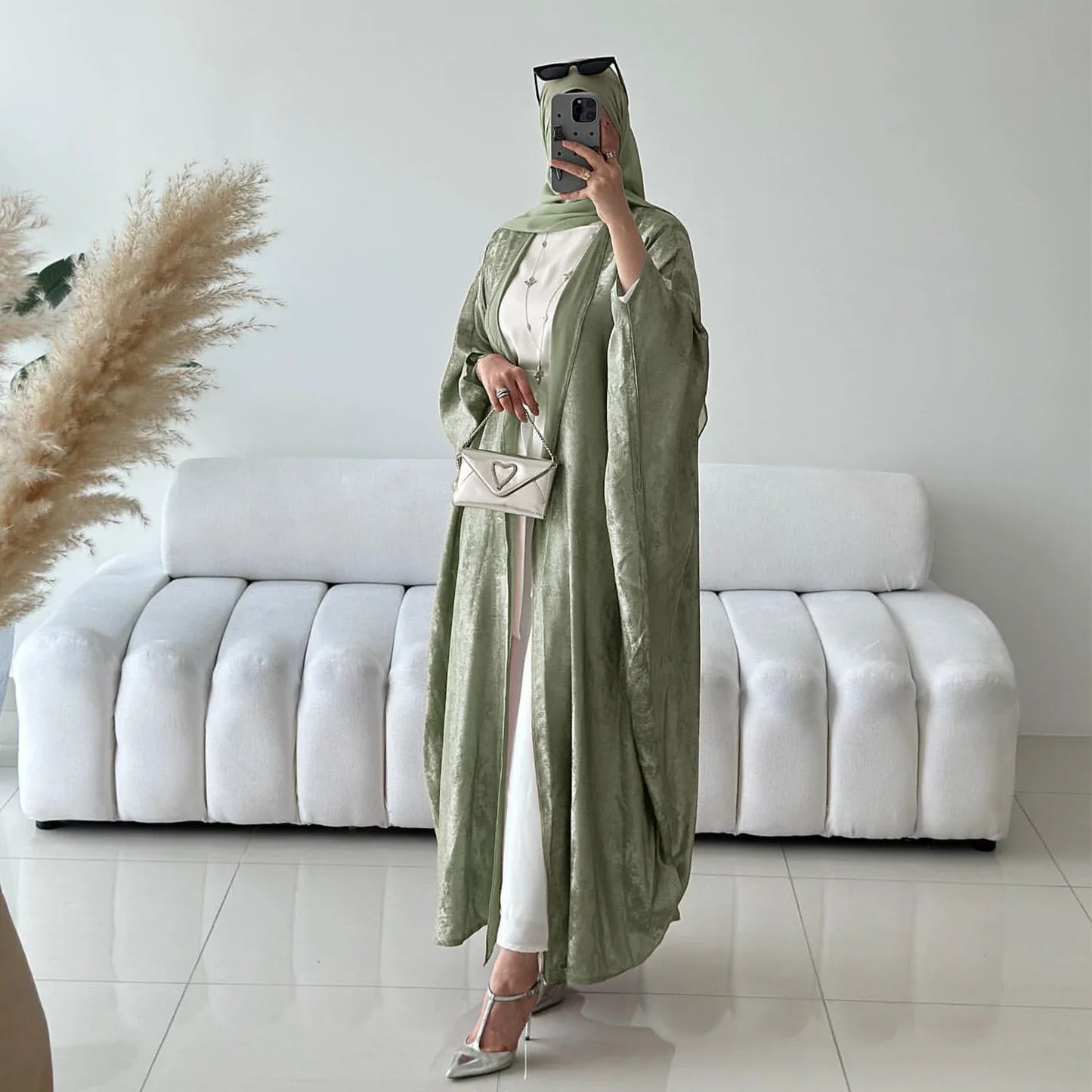 Fashion Elegant Dubai Turkish Abaya Dress Women Muslim's Women Muslim Kimino Dress Abayas Open Front Cardigan 796