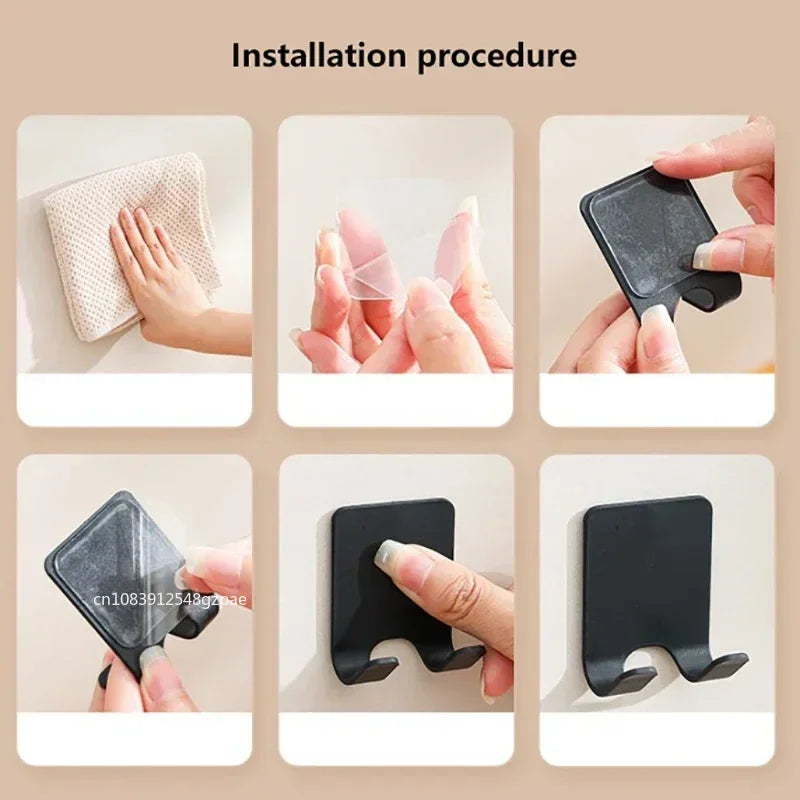 1/2/4PCS Adhesive Razor Holder Wall Mounted Bathroom For Shower Hook Rack Shaver Holder Plastic Hook Holder Razor Rack