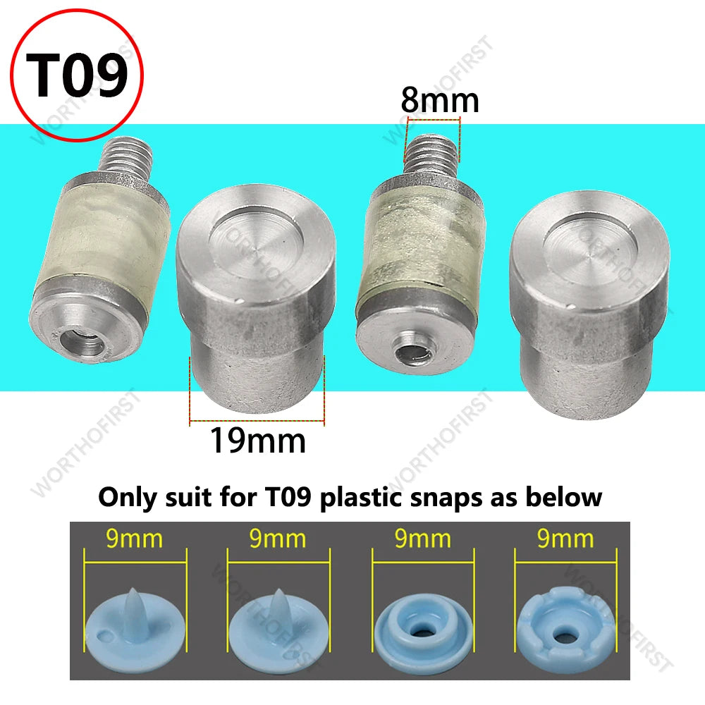 Metal Dies for Snap Buttons Hand Punch Press Machine Mold for Leathercraft Clothing Bags Sewing Accessories