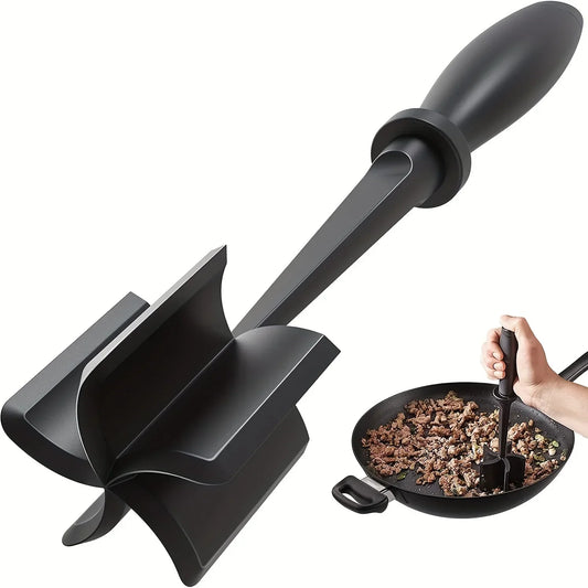 Meat Chopper Kitchen Ground Beef Masher Mixing Grinding and Pounding Spatula Meat Scraper for Mincing Meat Home Gadgets