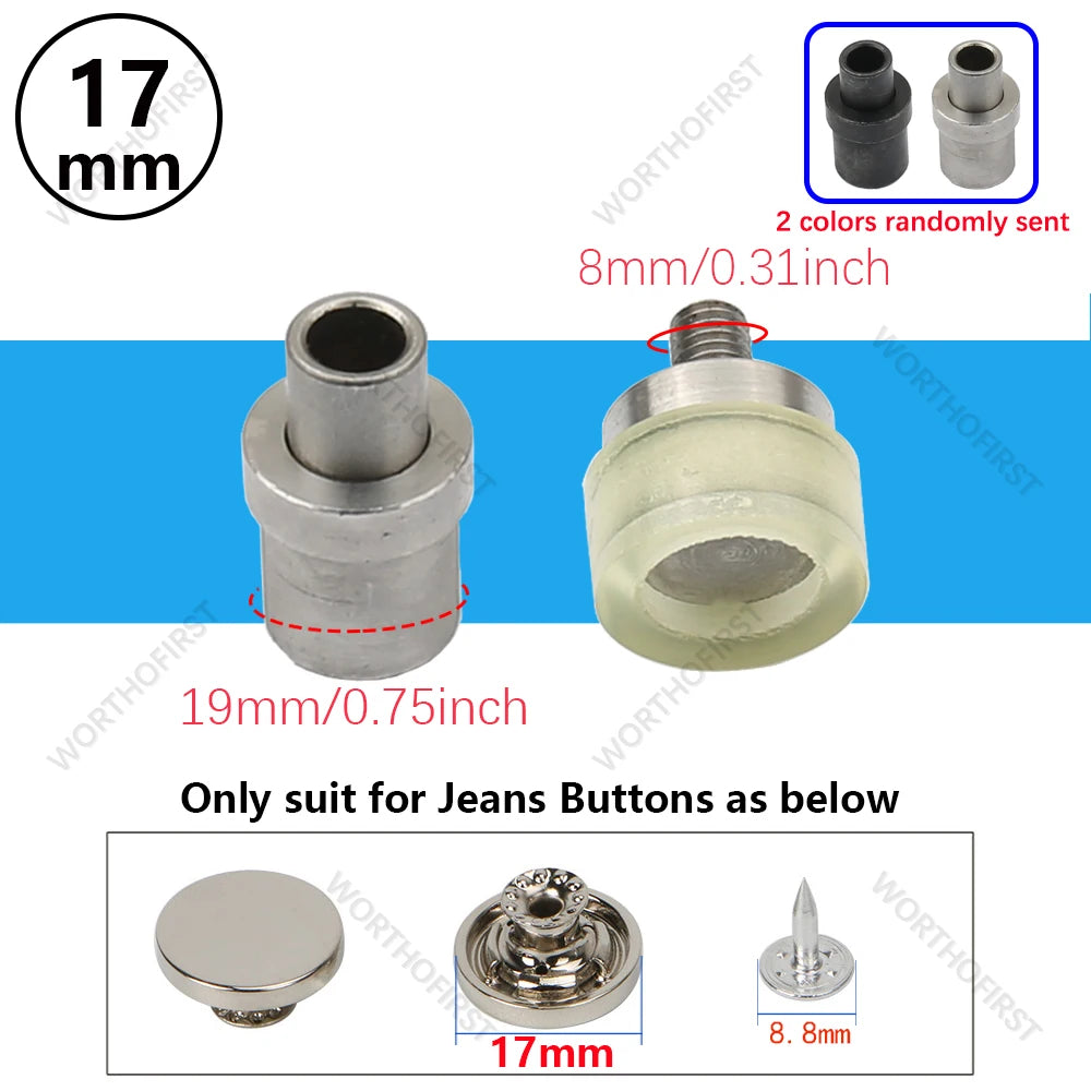 Metal Dies for Snap Buttons Hand Punch Press Machine Mold for Leathercraft Clothing Bags Sewing Accessories