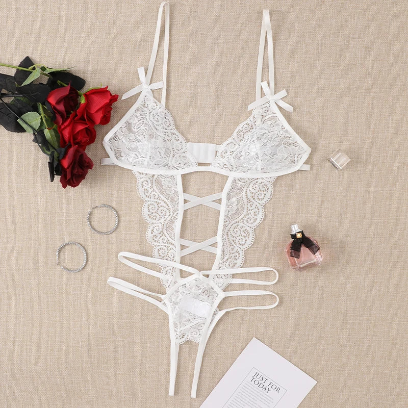 Sexy Women Bra Panties Set Crop Top Seamless Underwear Fitness Bra One-piece Transparent Female Lingerie Set Intimates Tight