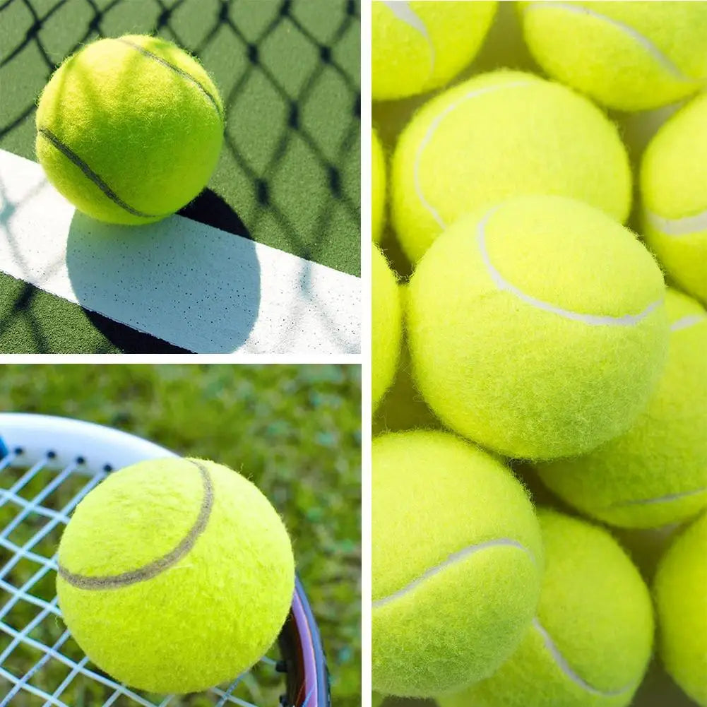 9pcs High Elasticity Training Entertainment Ball Tennis For Training Exercises Elastic Fiber Rubber Outdoor Tennis Ball