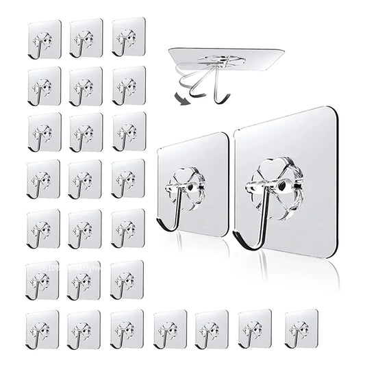 1-20pcs Hooks Transparent Strong Self Adhesive Door Wall Hangers Hooks Suction Heavy Load Rack Cup Sucker For Kitchen Bathroom