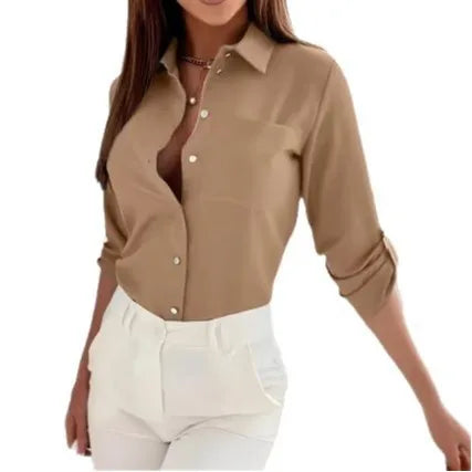 Elegant Long Sleeve Digital Printing Cardigan Women's Shirt European and American Cross-border Style Spring and Autumn