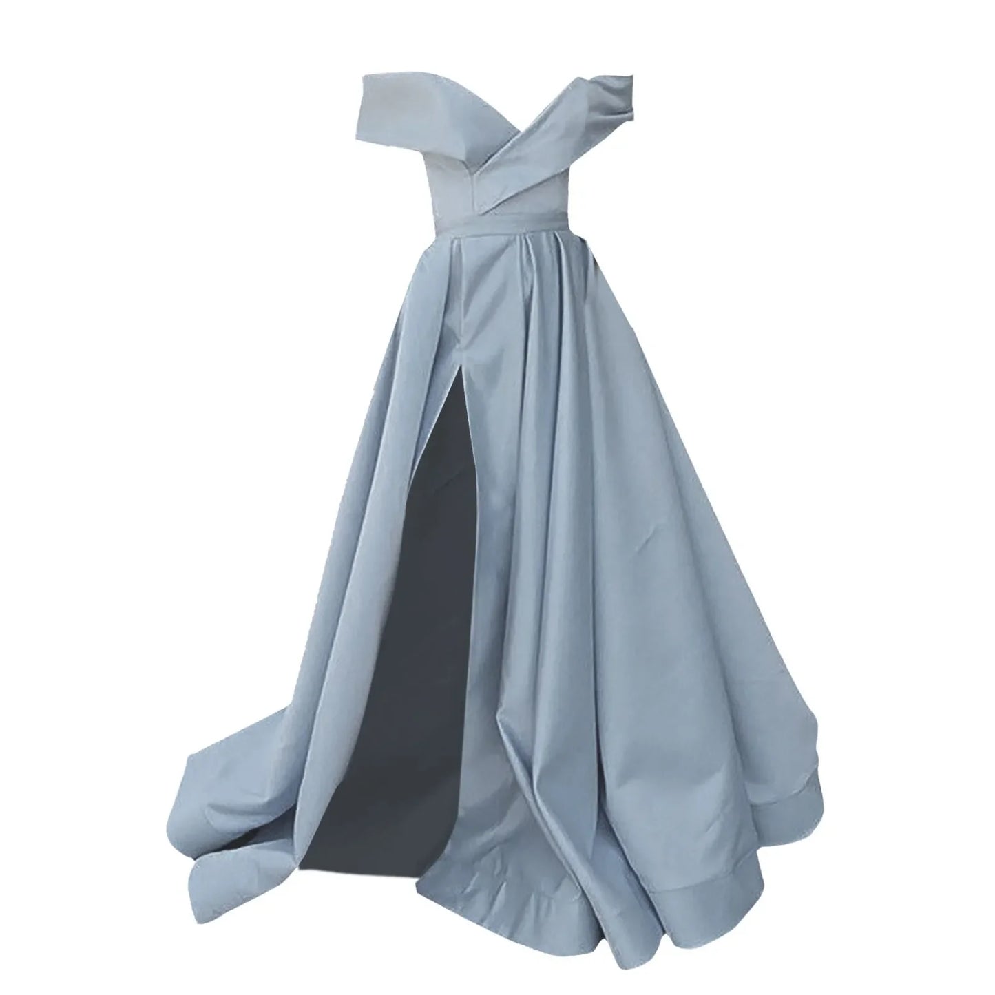 BWQ Floor Dress Cocktail Ladies Chiffon Temperament French Retro Dress Low Cut V Neck Wedding Slit Dresses Woman Clothing