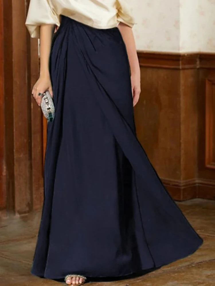 Gymystars One Shoulder Evening Dresses Women's Fashion Pleated Long Dress Summer Asymmetric Contrast Color Casual Party Dress