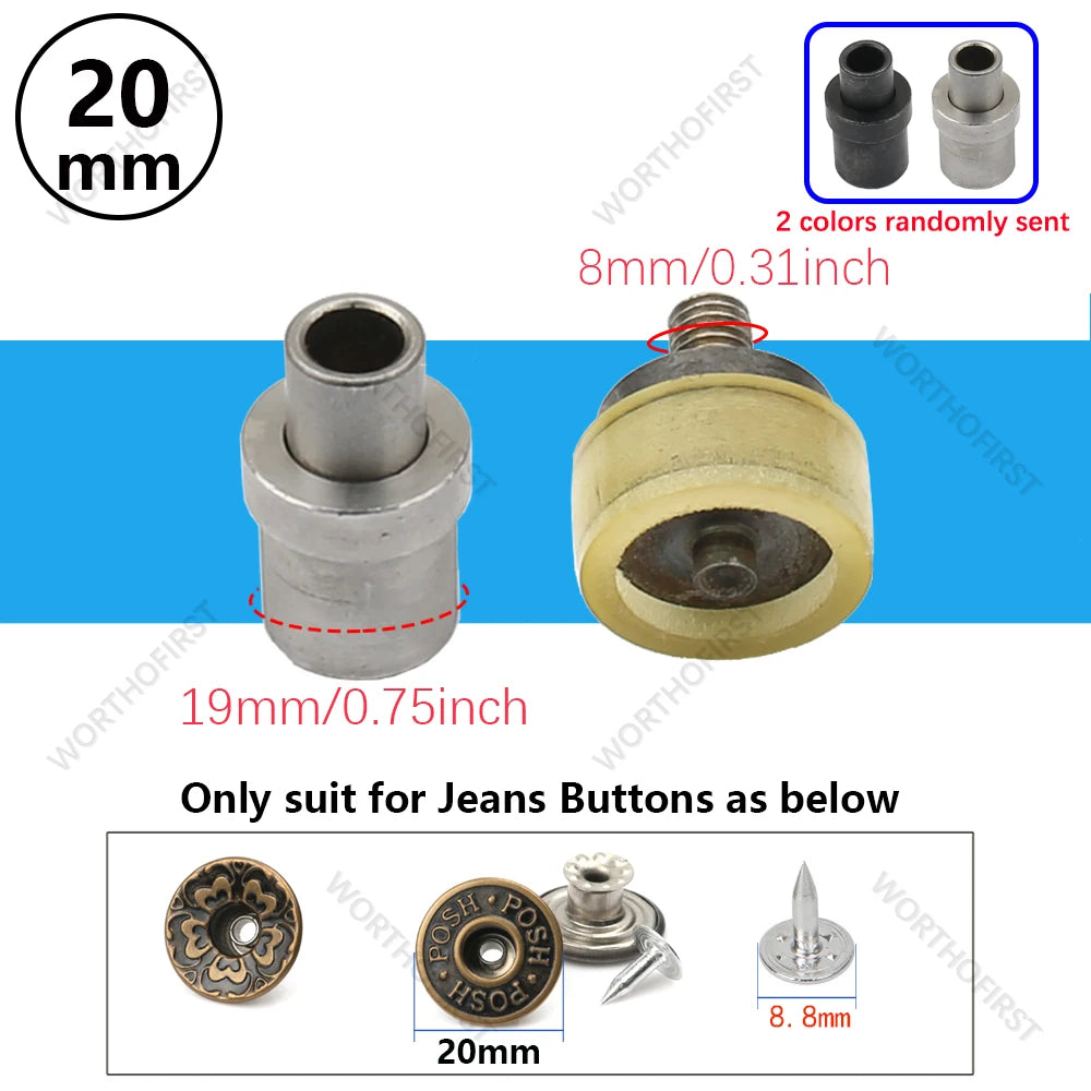 Metal Dies for Snap Buttons Hand Punch Press Machine Mold for Leathercraft Clothing Bags Sewing Accessories