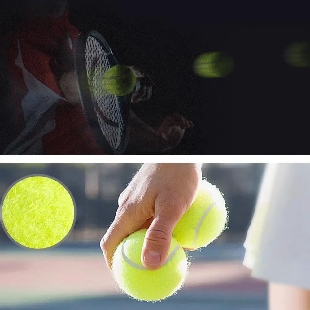 9pcs High Elasticity Training Entertainment Ball Tennis For Training Exercises Elastic Fiber Rubber Outdoor Tennis Ball