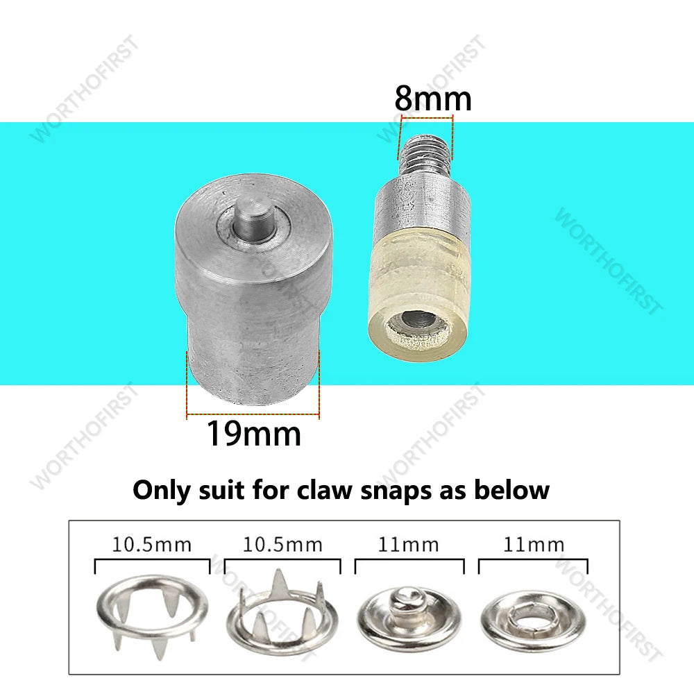 Metal Dies for Snap Buttons Hand Punch Press Machine Mold for Leathercraft Clothing Bags Sewing Accessories
