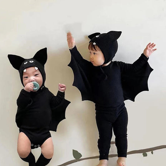 2025 Halloween Baby Onesie Toddler Bat Sleeve Rompers Infant Unisex Cotton Outfit for Halloween Party Baby Halloween Clothes