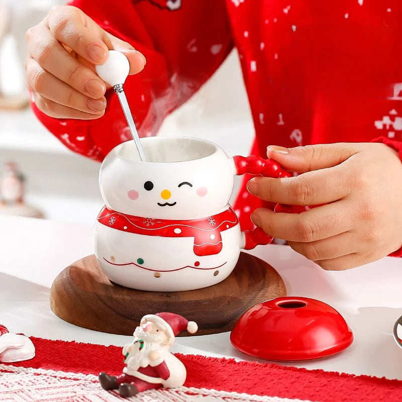 Santa Claus Snowman Cup Christmas Gift Children's Breakfast Mug Couple Girlfriend Friend Office Coffee Cups Drinkware