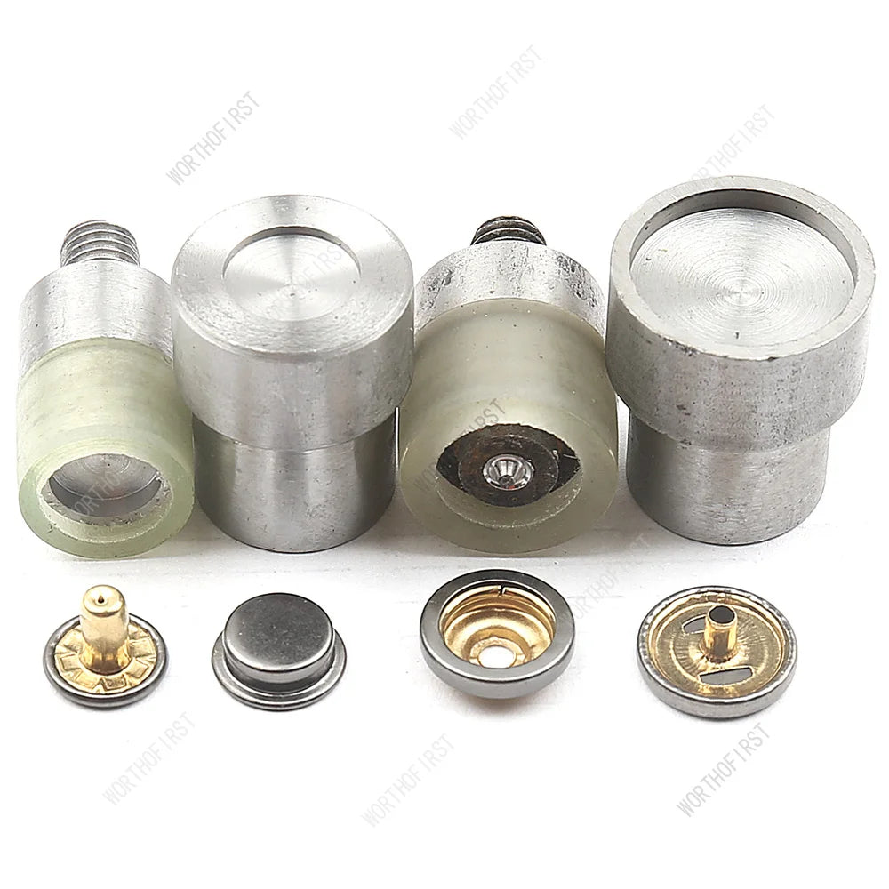 Metal Dies for Snap Buttons Hand Punch Press Machine Mold for Leathercraft Clothing Bags Sewing Accessories