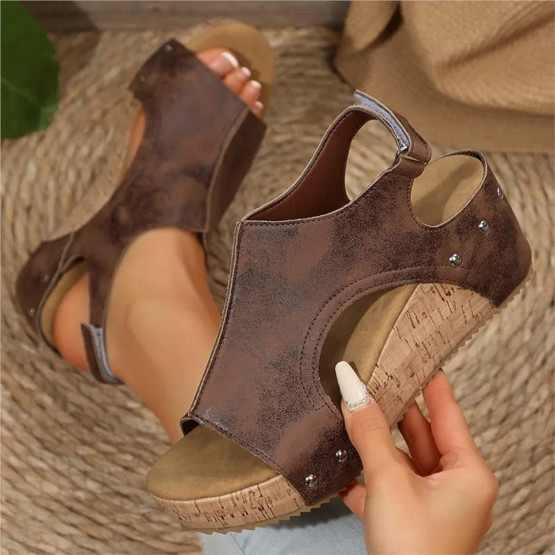 Fashion Woman Summer Shoes Sandals Wedge Sandal For Women Elegant Women's Sandals Slide Huaraches Female Women Heels Footwear