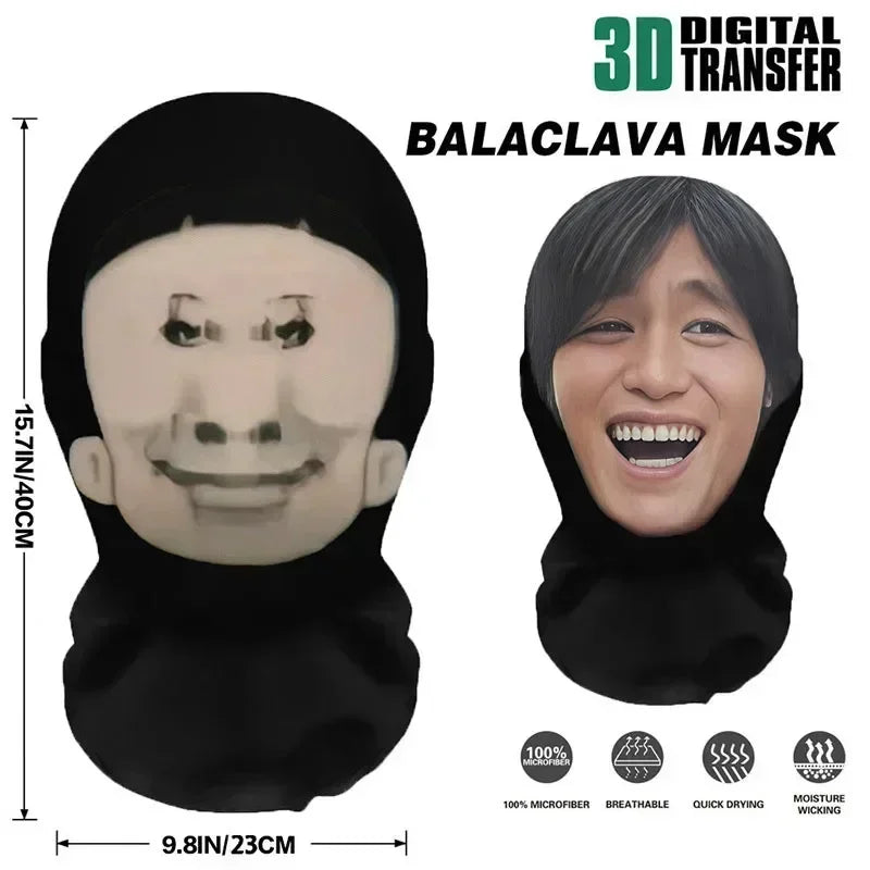 Funny Full Face Mask 3D Printed Celebrity Face Masks Elastic Mesh Halloween Cosplay Party Props Balaclava Headcovers