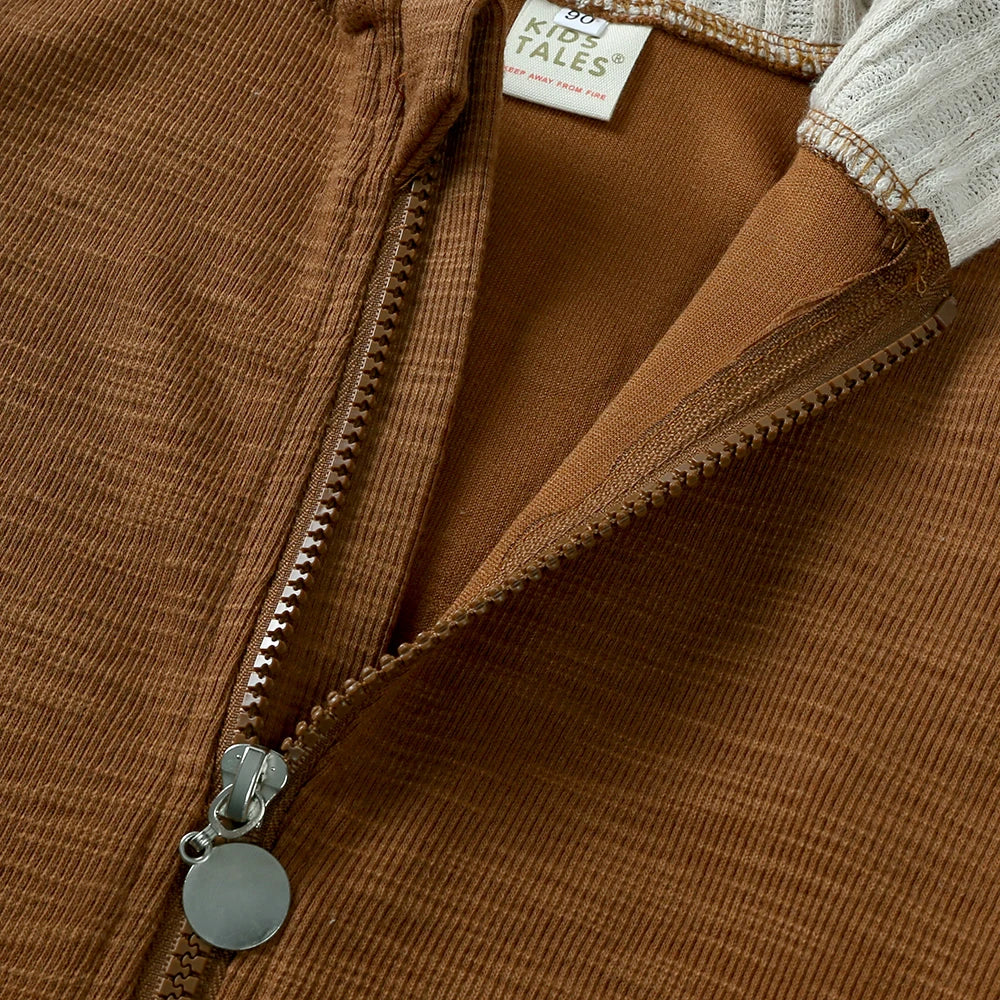 2025 Spring Autumn Cute Baby Romper Soild Cotton Deer Patches Hooded Clothes Newborn Boy Girl Onesie Infant Jumpsuit Outwear