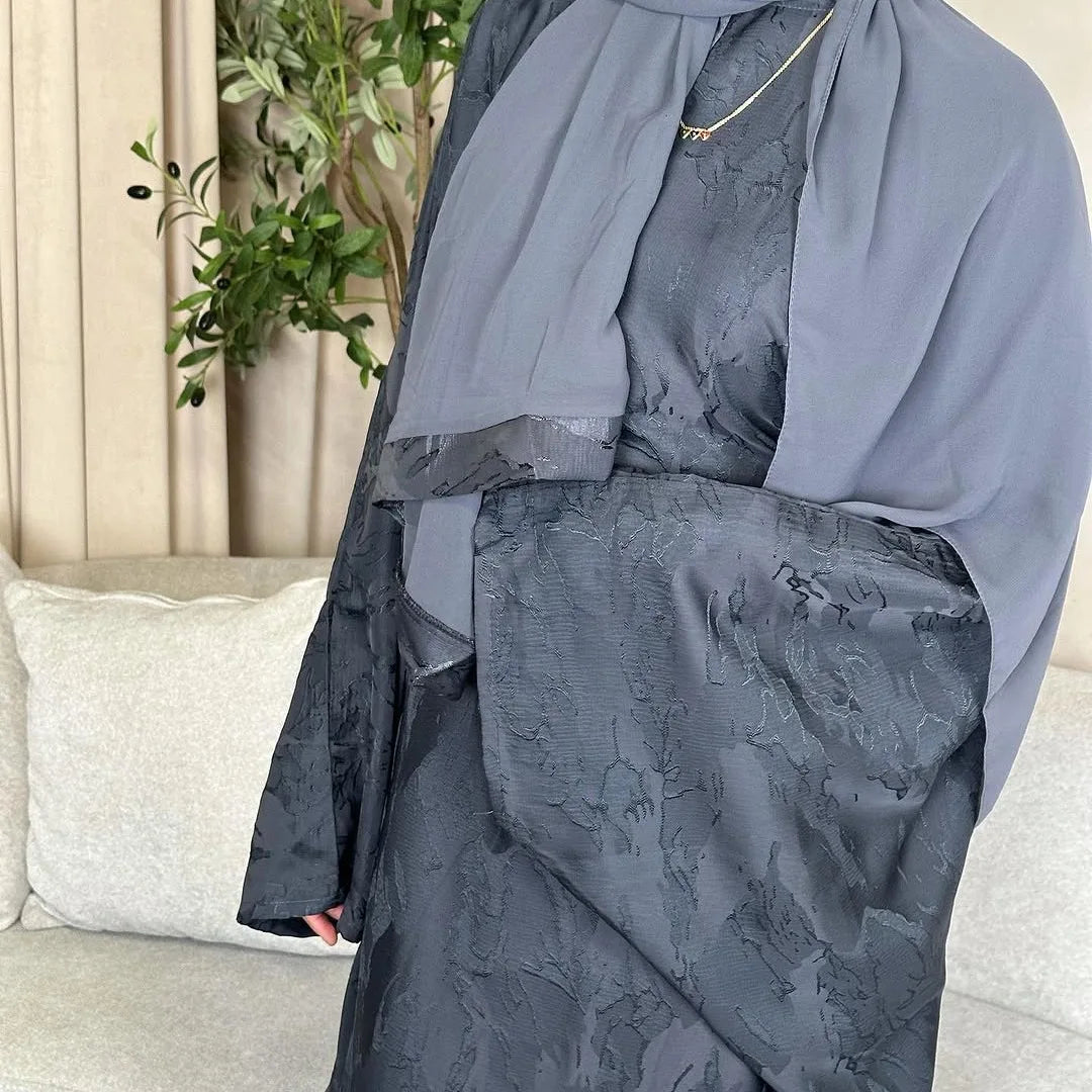 Ramadan 2 Piece Woman Muslim Sets Luxury Dubai Hijab Abaya Dress Islamic Party Modest Gown Arab Travel Clothing 2025 Turkey Robe