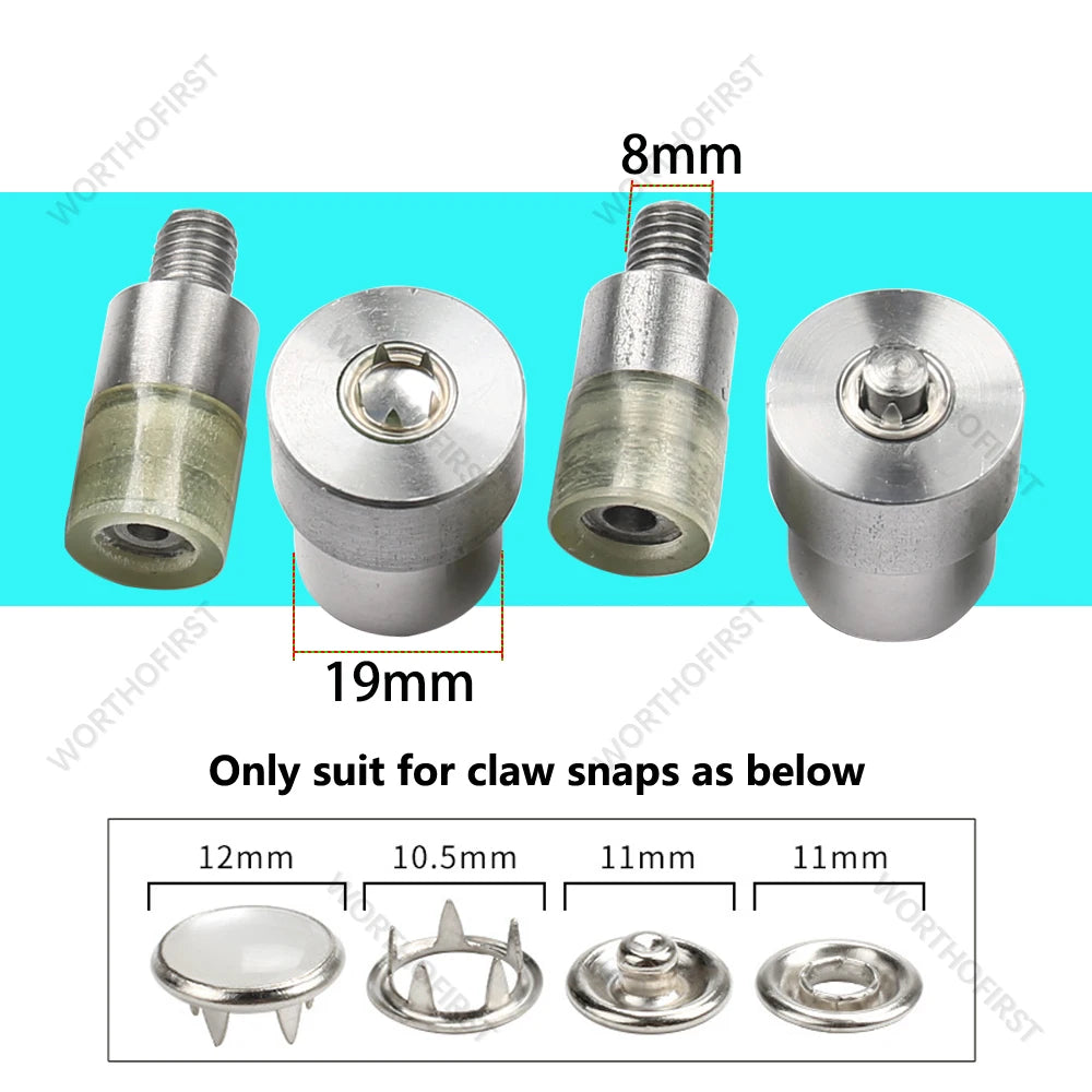 Metal Dies for Snap Buttons Hand Punch Press Machine Mold for Leathercraft Clothing Bags Sewing Accessories