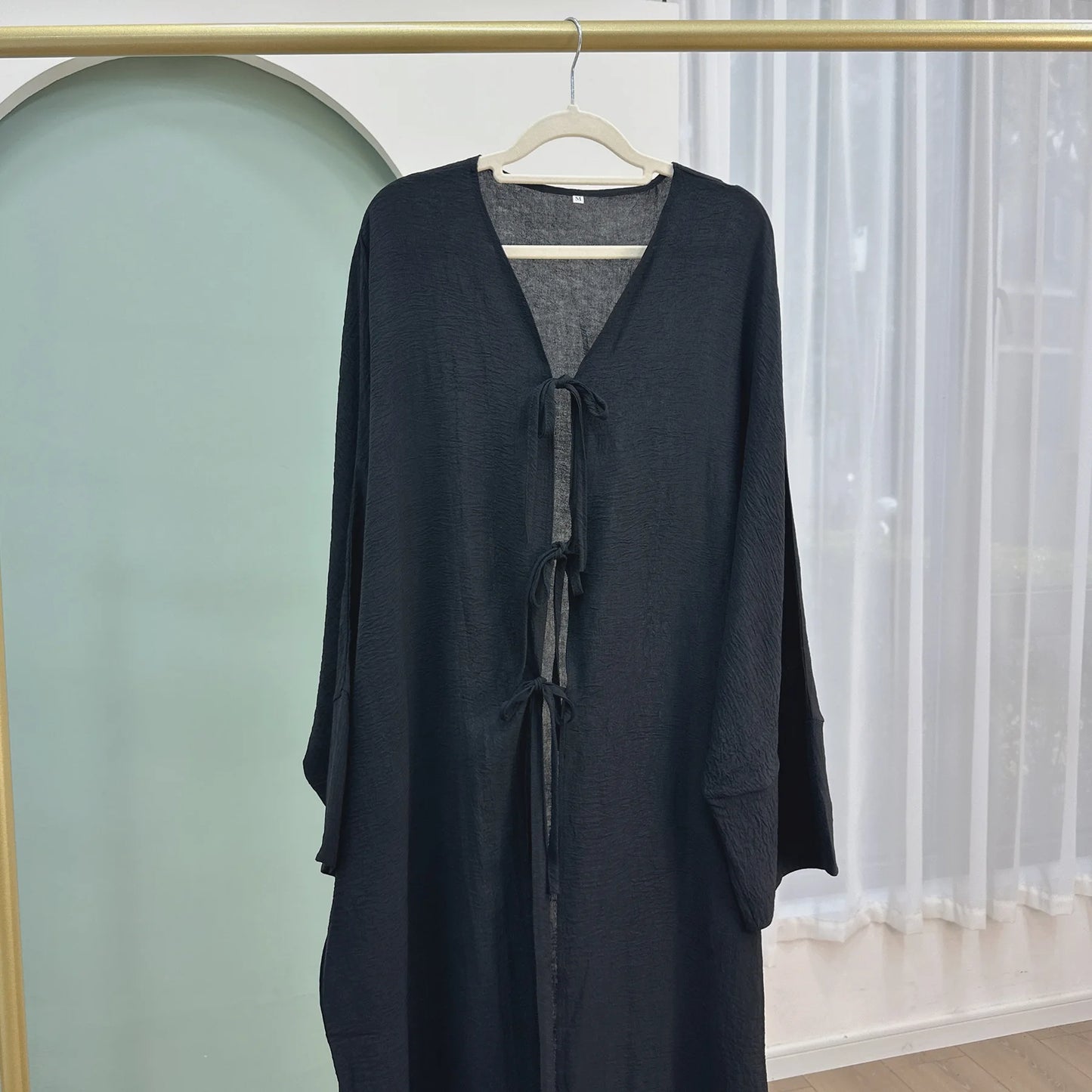 Ramadan Saudi Arabia Black Muslim Modest Cardigan for Women Eid Dubai Open Abaya Dress Luxury Islamic Turkey Party Vacation Robe