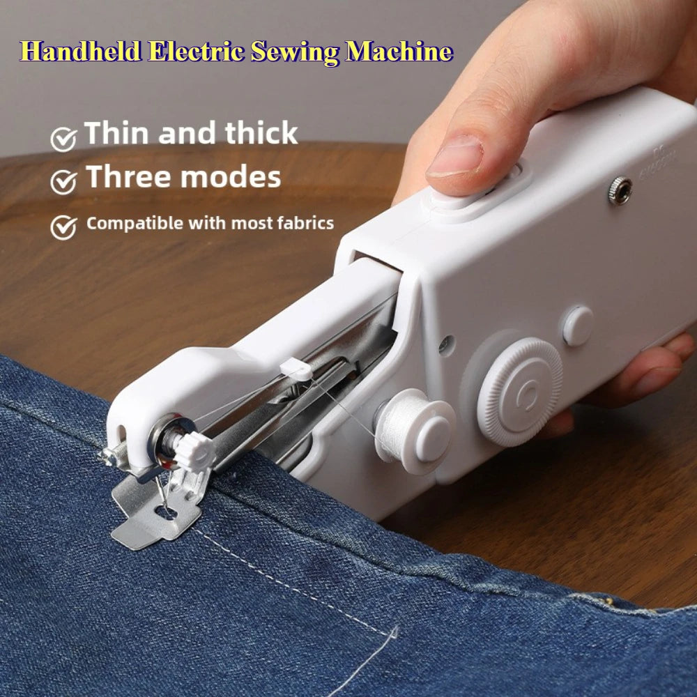 Portable Mini Sewing Machine Handheld Electric Sewing Machine With Bobbin Suitable for Needlework and Manual Work Hand Home DIY