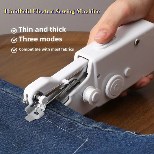 Portable Mini Sewing Machine Handheld Electric Sewing Machine With Bobbin Suitable for Needlework and Manual Work Hand Home DIY