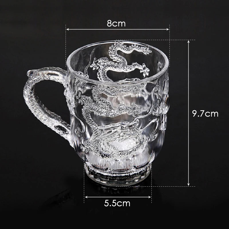 50ml LED Flashing Cups Fun Beer Wine Drinking Transparent Plastic Mug Blinking Glowing Barware For Bar Night Club Birthday Party