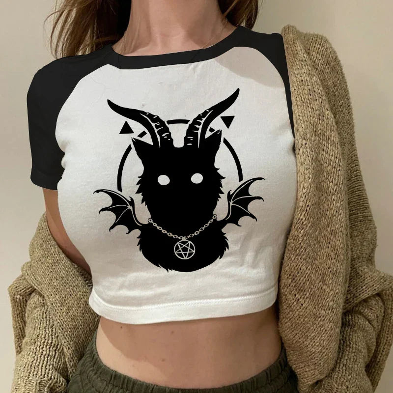 Women Crop Top Harajuku Streetwear Outfits 