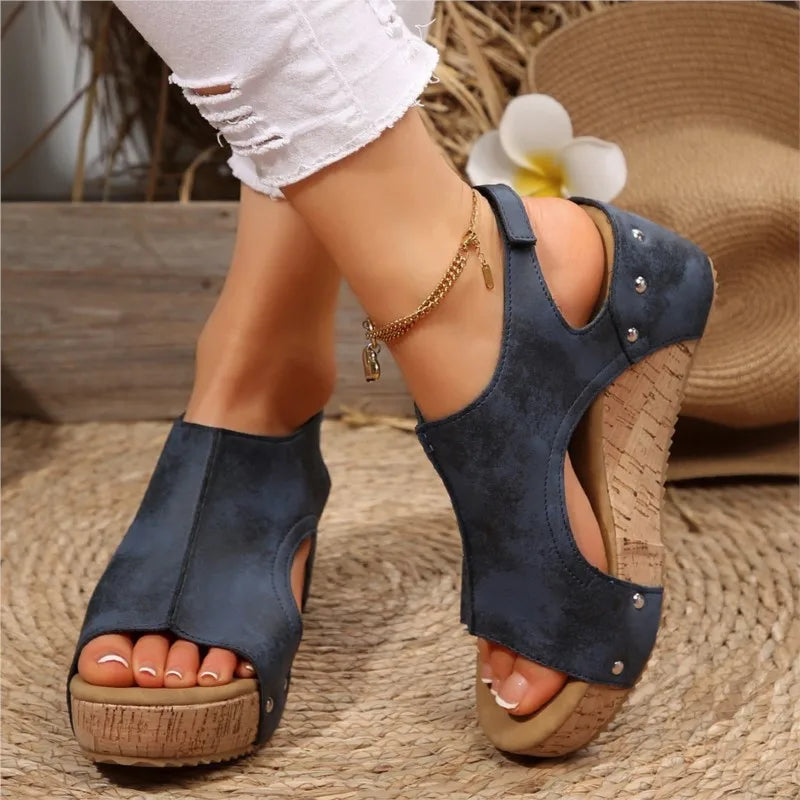 Fashion Woman Summer Shoes Sandals Wedge Sandal For Women Elegant Women's Sandals Slide Huaraches Female Women Heels Footwear