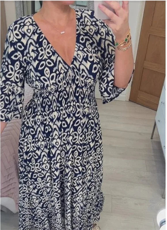 Sexy V Neck Half Sleeve Butterfly