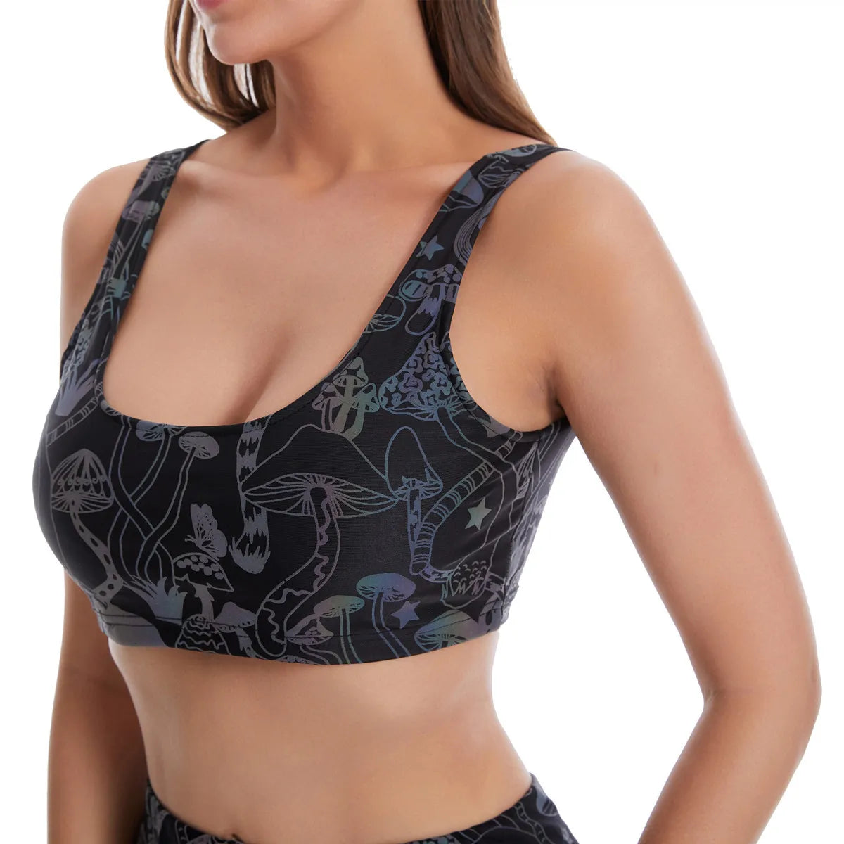 Summer Colorful Reflective Women Tank Tops Y2K Harajuku Croppe Tops Personality Printed Sexy Camisole camisas топ женский