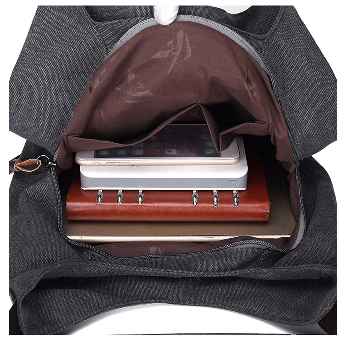 2023 New Large Capacity Multi-pocket Handbag Messenger Bag Simple Shopping Bag Reusable Canvas Bag Casual Daily Use Tote Bag