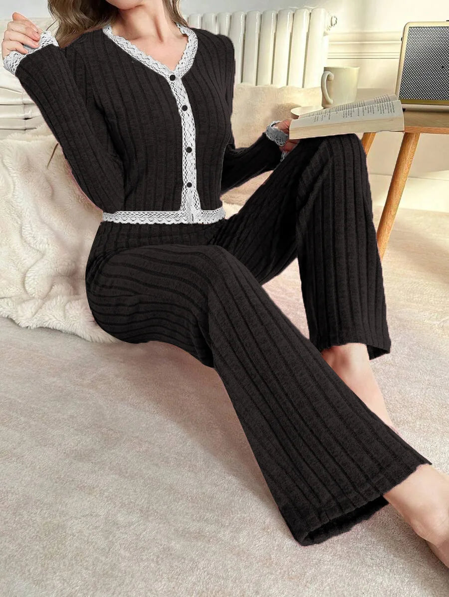 Sleepwear Women Home Wear Set Pajamas Set Woman Big Size Women's Pajamas Pajama Pigma Long Sleeve Winter Sleep Lounge Underwear